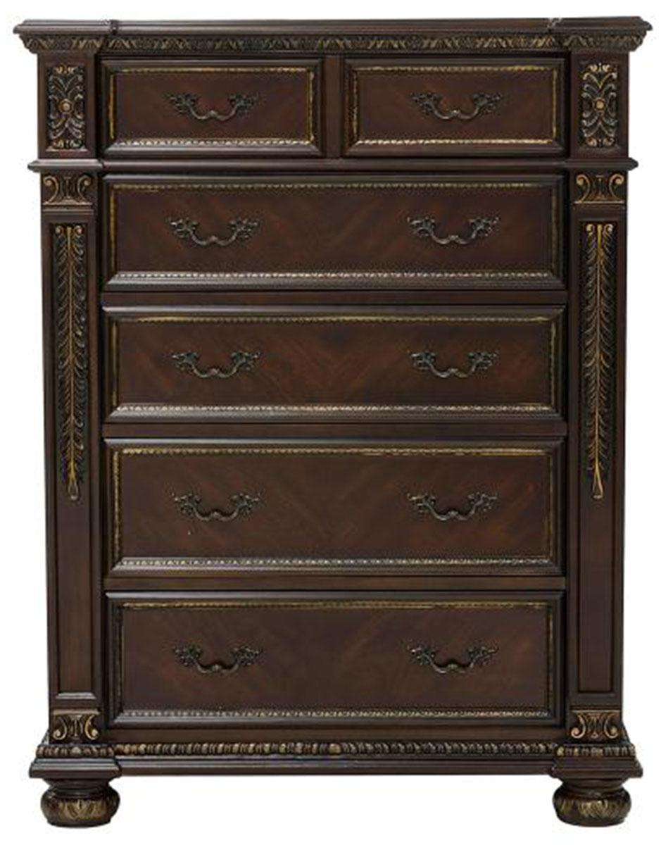 Homelegance Catalonia 5 Drawer Chest in Cherry 1824-9 - Chest - Half Price Furniture