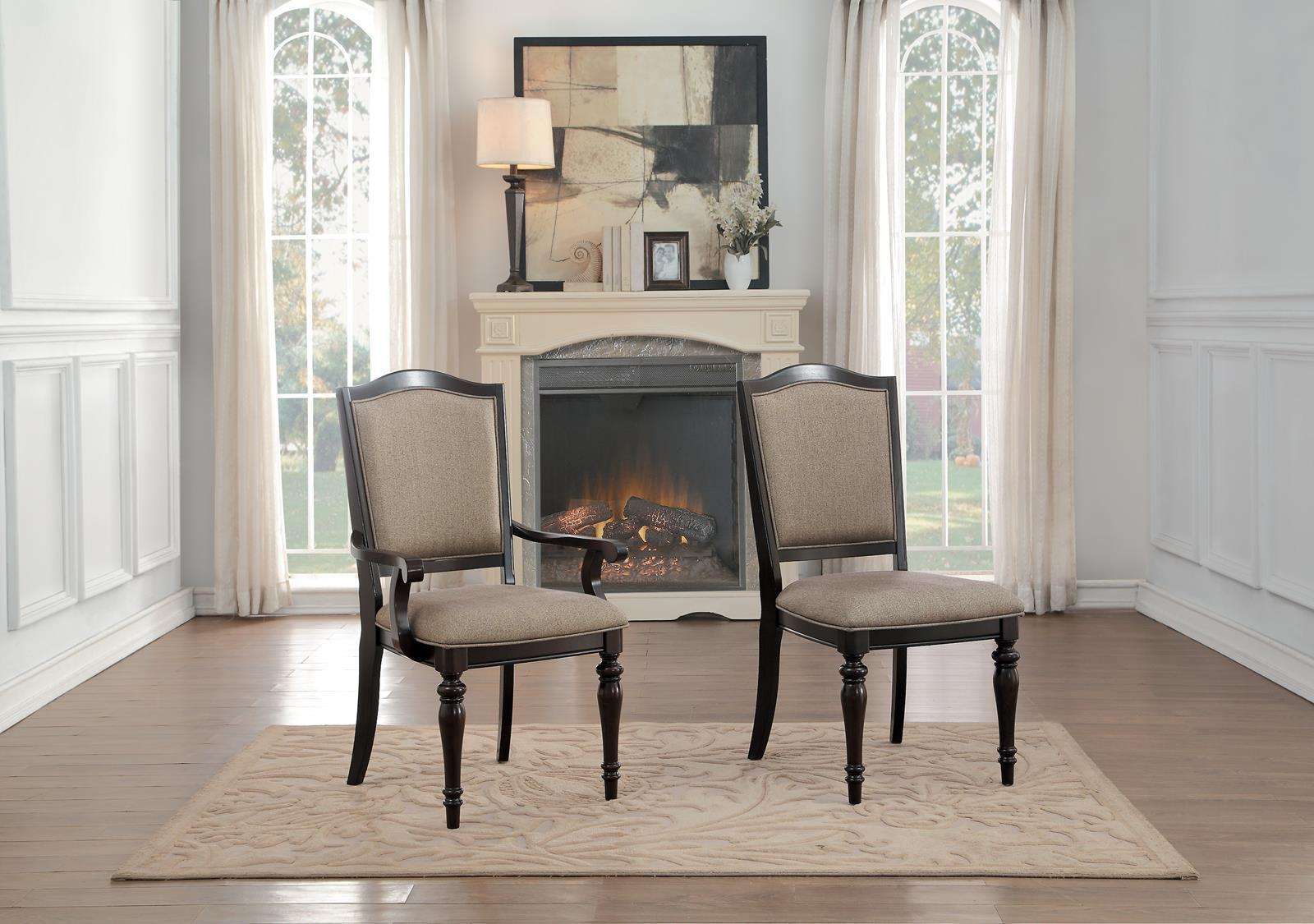 Homelegance Marston Arm Chair in Dark Cherry (Set of 2) 2615DCA - Dining Chair - Half Price Furniture