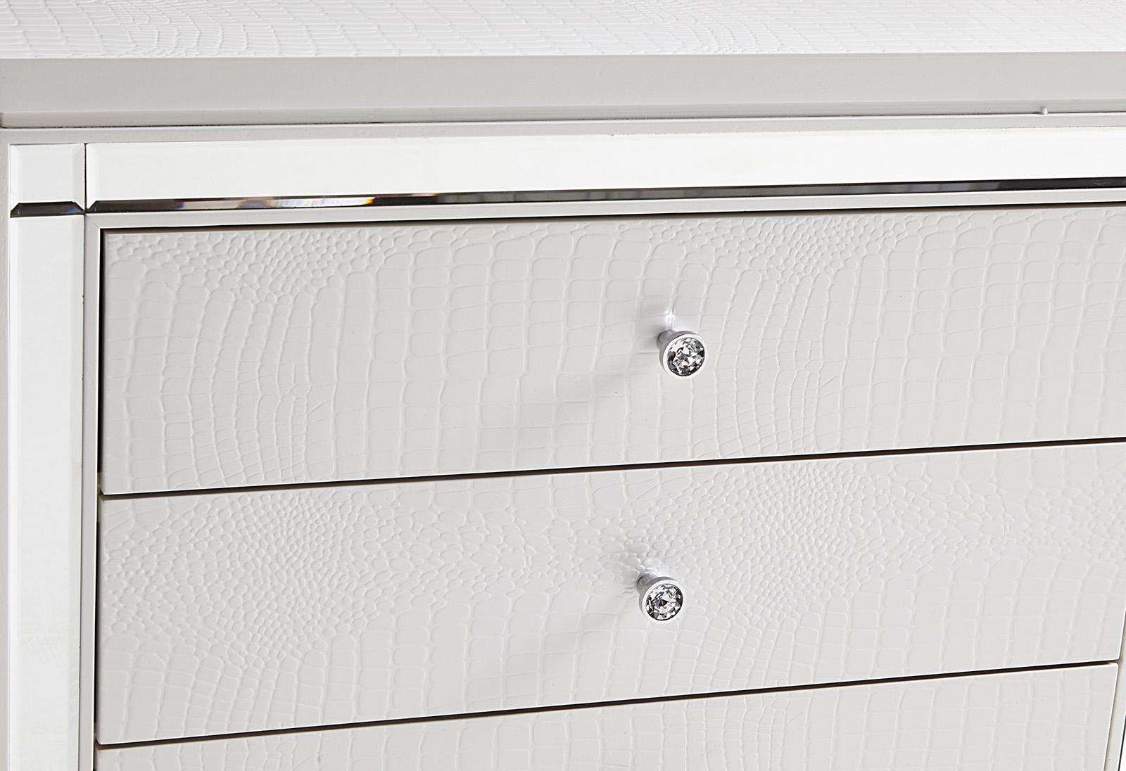 Homelegance Alonza 3 Drawer Nightstand in White 1845-4 - Nightstand - Half Price Furniture