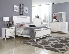 Homelegance Alonza 3 Drawer Nightstand in White 1845-4 - Nightstand - Half Price Furniture