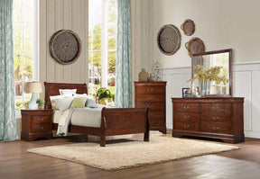 Homelegance Mayville Full Sleigh Bed in Brown Cherry 2147F-1 - Bed - Half Price Furniture