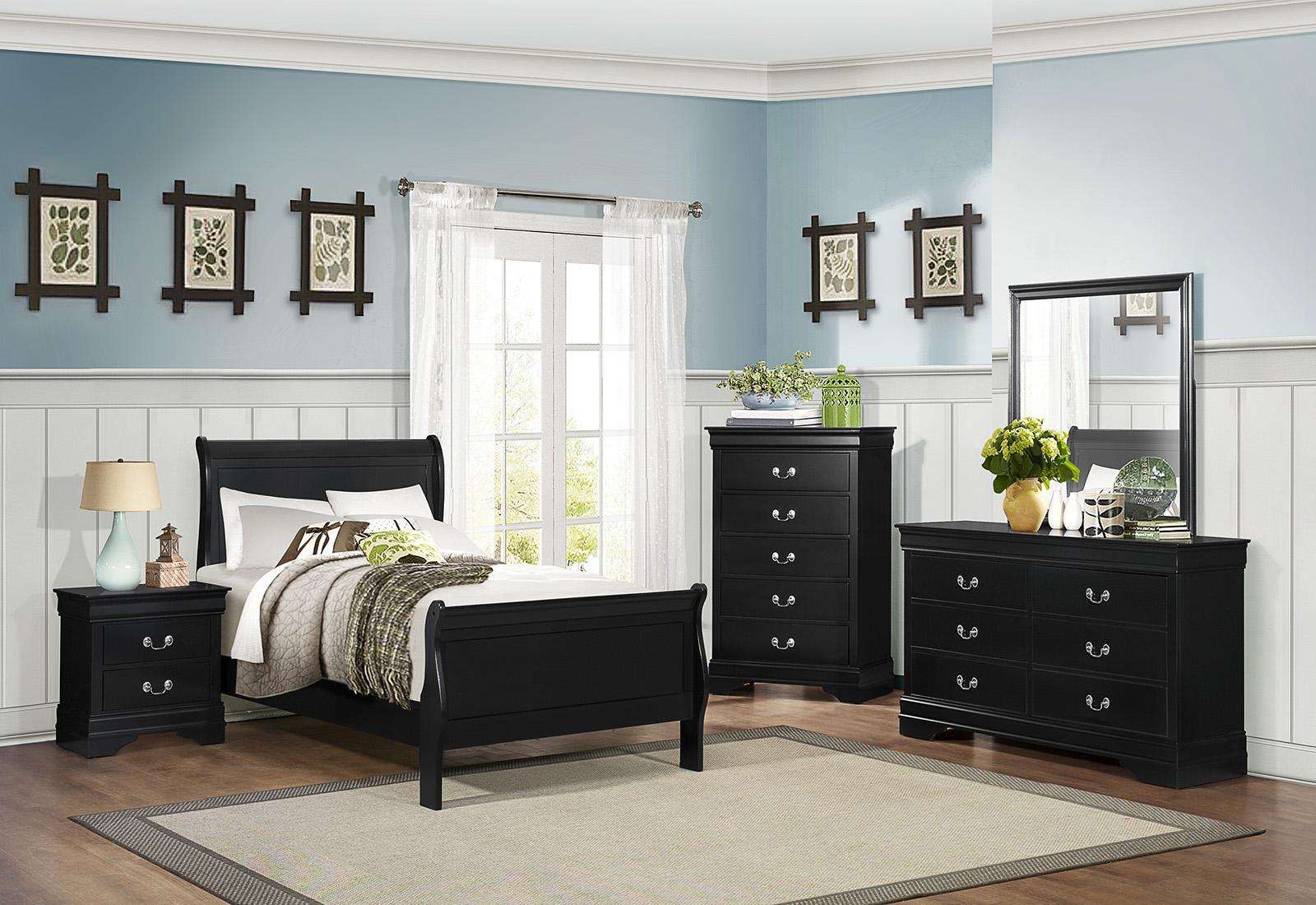 Homelegance Mayville Mirror in Black 2147BK-6 Half Price Furniture