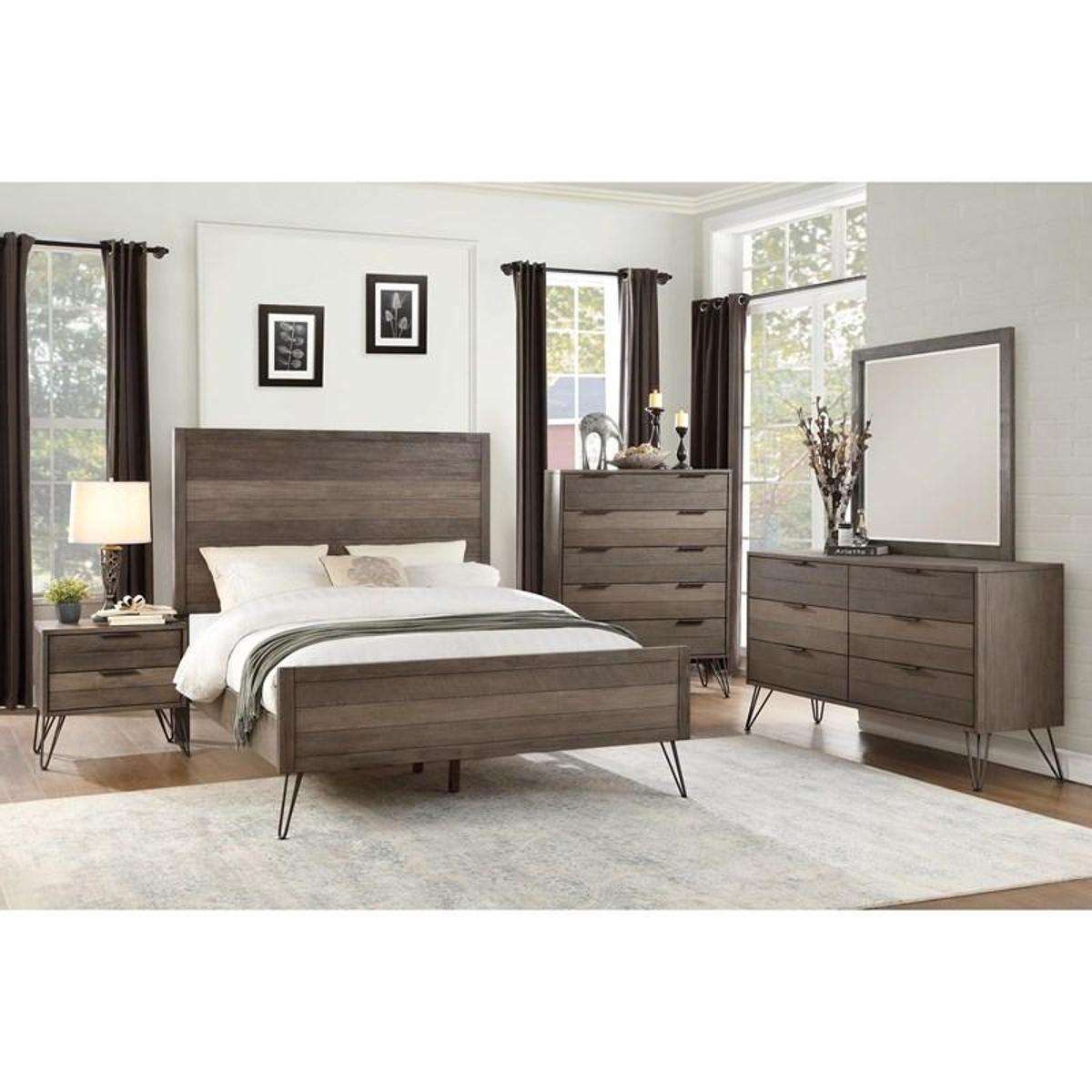 Homelegance Urbanite Full Panel Bed in Tri-tone Gray 1604F-1* - Bed - Half Price Furniture