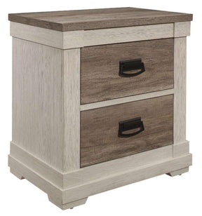Homelegance Arcadia Nightstand in White & Weathered Gray 1677-4 - Nightstand - Half Price Furniture