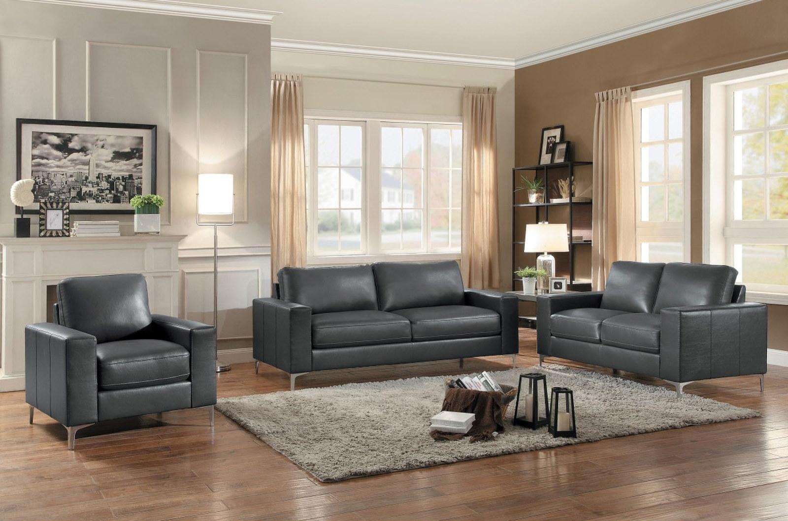 Homelegance Furniture Iniko Loveseat in Gray 8203GY-2 - Loveseat - Half Price Furniture