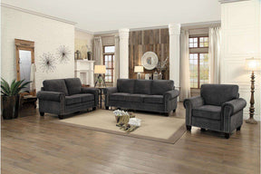 Homelegance Furniture Cornelia Loveseat in Dark Gray 8216DG-2 - Loveseat - Half Price Furniture