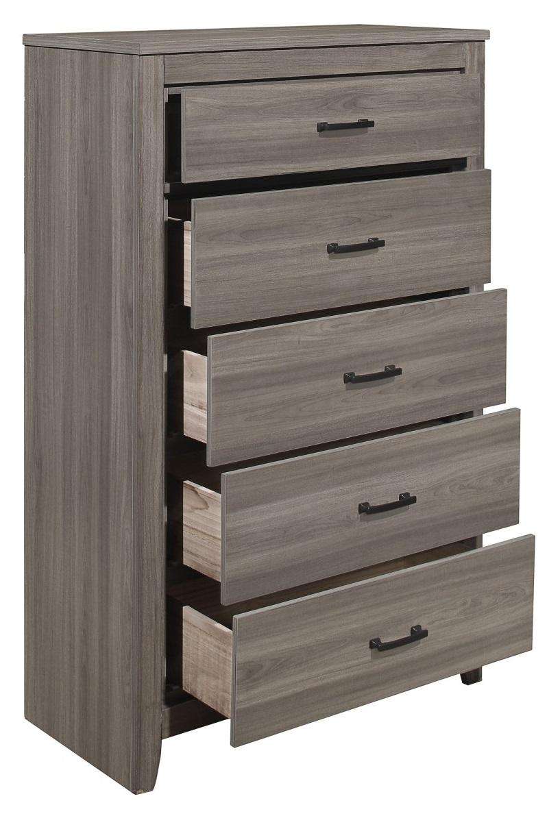 Homelegance Waldorf 5 Drawer Chest in Dark Gray 1902-9 Half Price Furniture