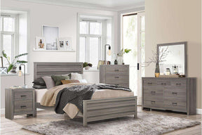 Homelegance Waldorf 2 Drawer Nightstand in Dark Gray 1902-4 - Nightstand - Half Price Furniture