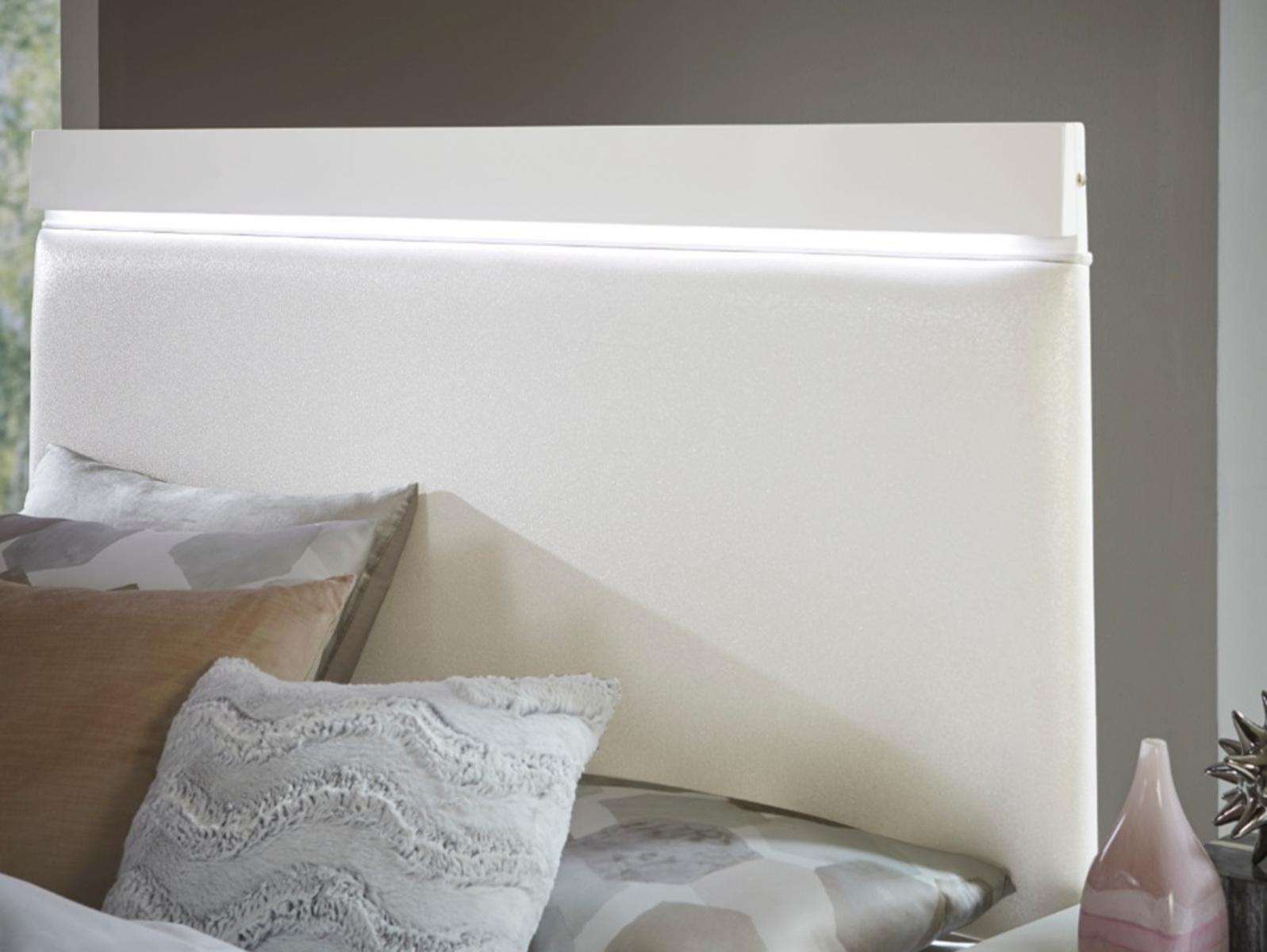 Homelegance Kerren Queen Platform Bed in White 1678W-1* - Half Price Furniture