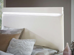 Homelegance Kerren Queen Platform Bed in White 1678W-1* - Half Price Furniture