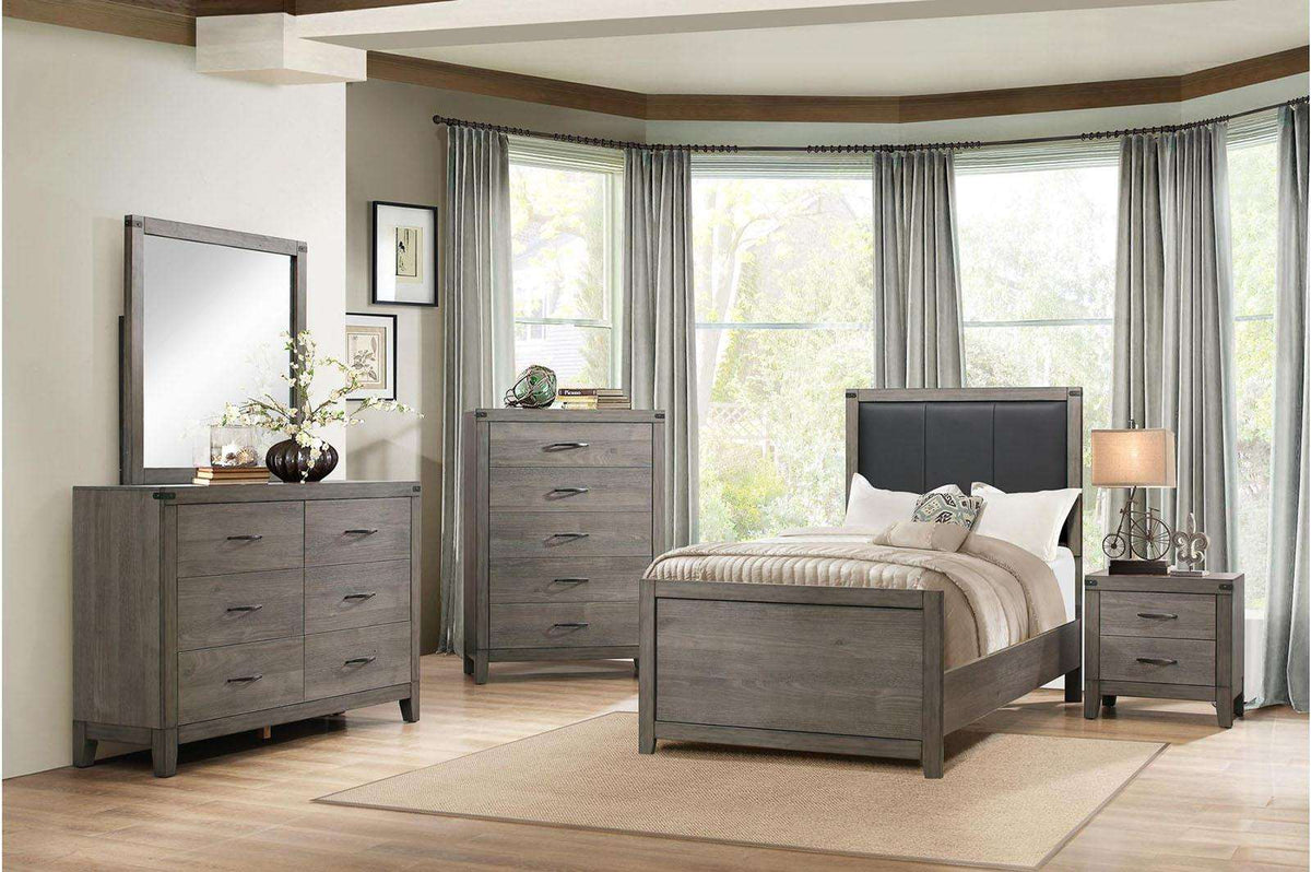 Homelegance Woodrow 2 Drawer Nightstand in Gray 2042-4 - Nightstand - Half Price Furniture
