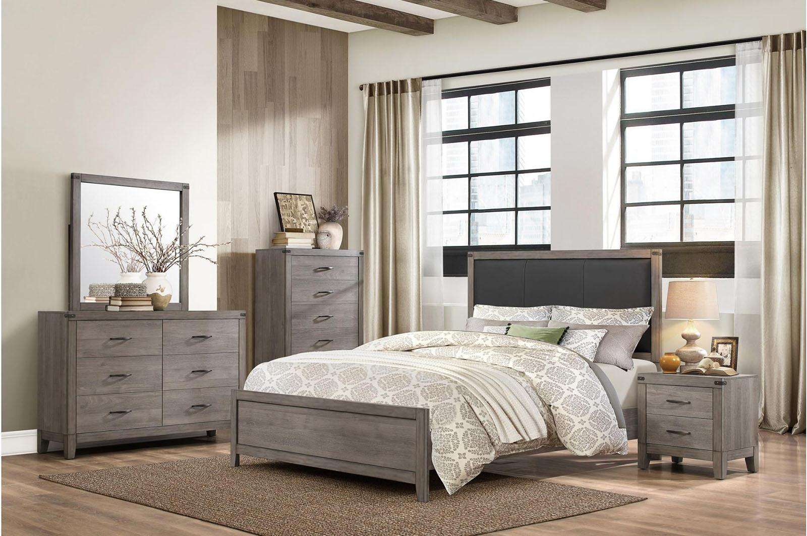 Homelegance Woodrow 2 Drawer Nightstand in Gray 2042-4 Half Price Furniture