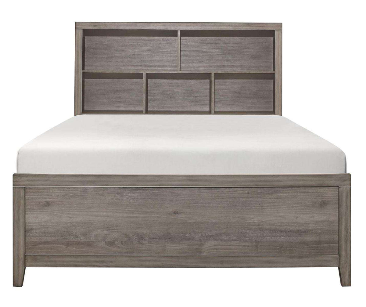 Homelegance Woodrow Full Platform Bed in Gray 2042NBF-1* - Bed - Half Price Furniture