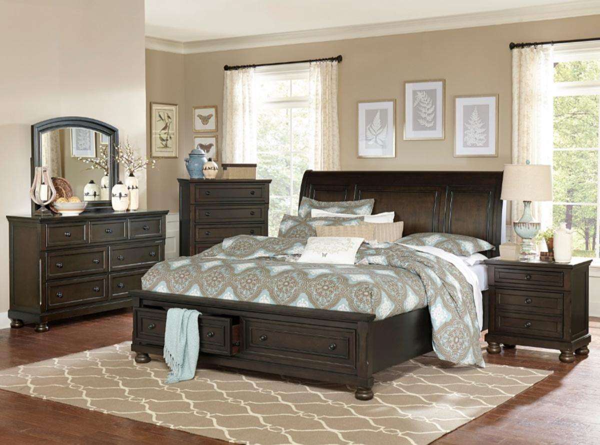 Homelegance Begonia King Platform Bed in Gray 1718KGY-1EK* - Bed - Half Price Furniture