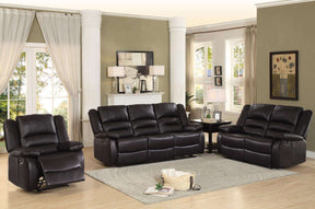 Homelegance Furniture Jarita Double Reclining Sofa in Brown - Half Price Furniture