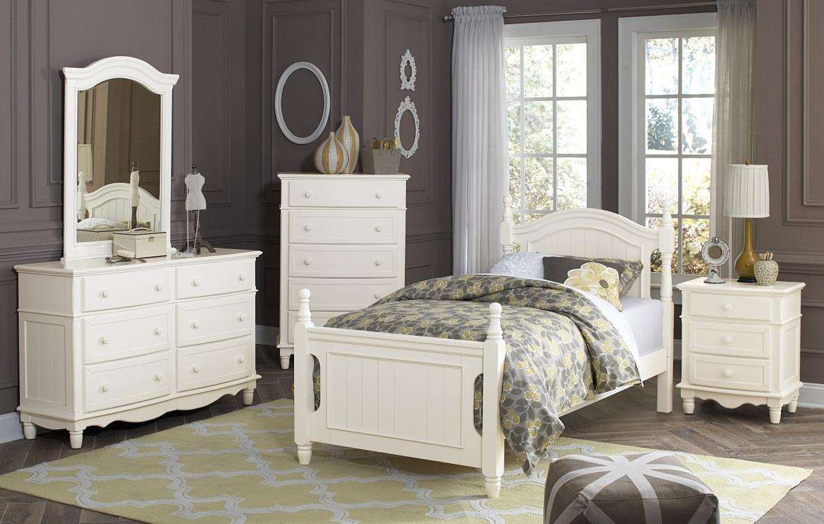 Homelegance Clementine Twin Bed in White B1799T-1* - Bed - Half Price Furniture