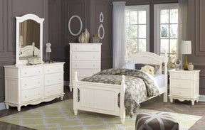 Homelegance Clementine Twin Bed in White B1799T-1* - Bed - Half Price Furniture
