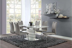 Homelegance Glissand Dining Table in White & Gray 5599-71* - Dining Table - Half Price Furniture