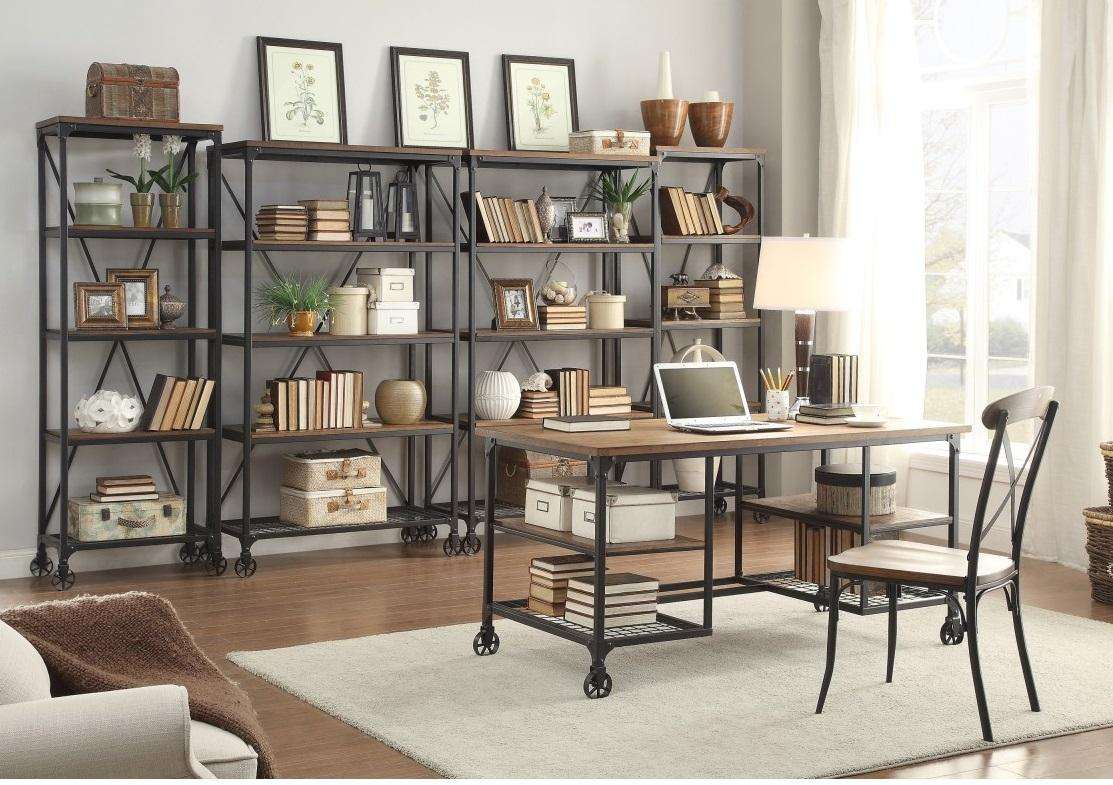 Homelegance Millwood 40"W Bookcase in Pine 5099-17 - Bookcase - Half Price Furniture