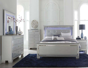 Homelegance Allura Queen Panel Bed in Silver 1916-1* - Bed - Half Price Furniture
