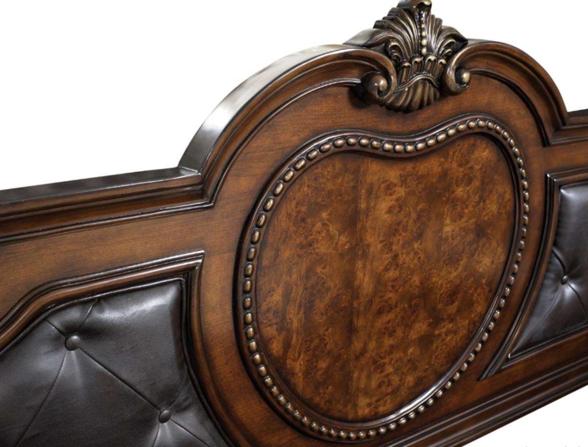 Homelegance Antoinetta Queen Panel Bed in Warm Cherry 1919-1* - Bed - Half Price Furniture