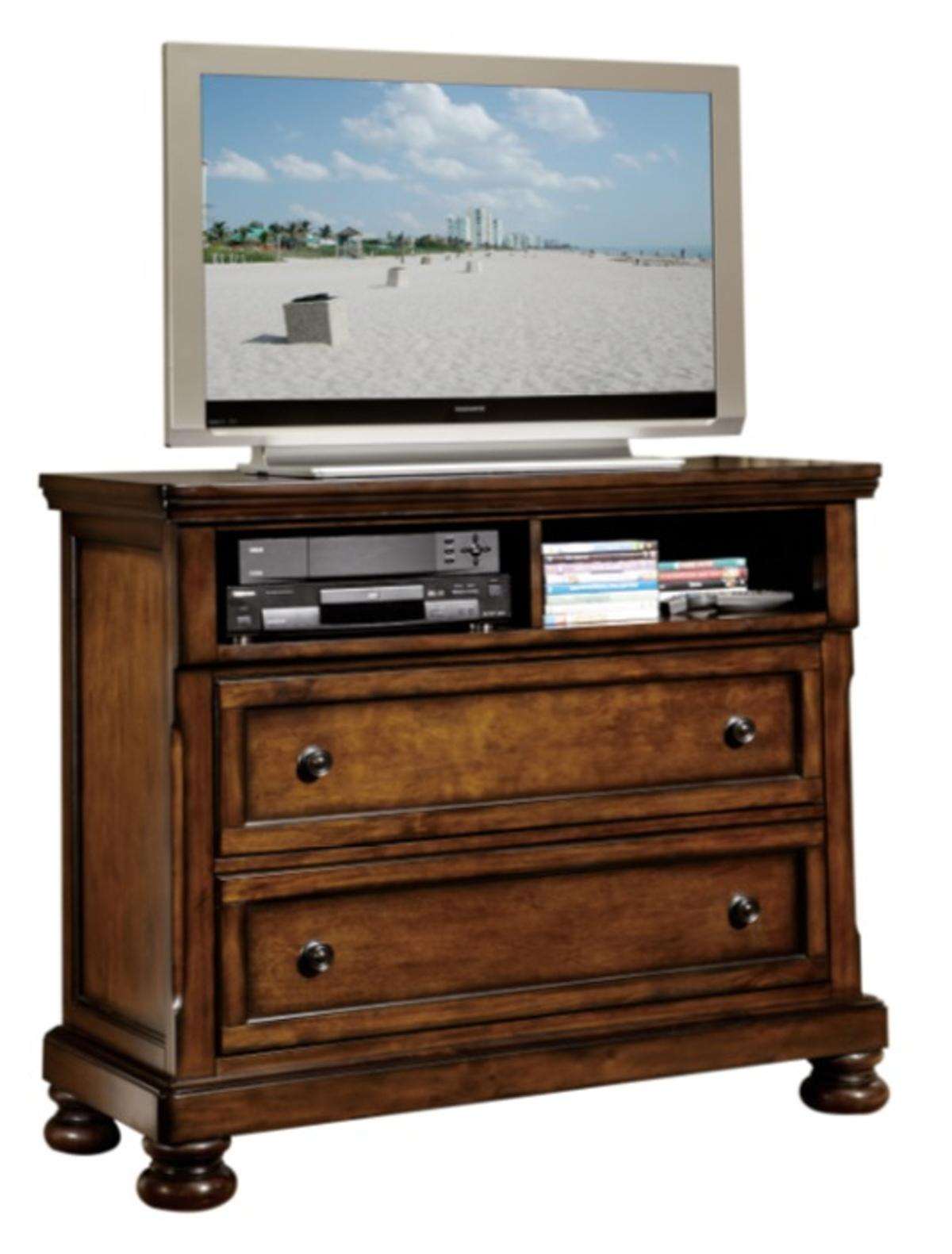 Homelegance Cumberland TV Chest in Brown Cherry 2159-11 - Chest - Half Price Furniture