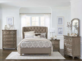 Homelegance Vermillion Queen Upholstered Panel Bed in Gray 5442-1* - Bed - Half Price Furniture