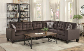 Homelegance Furniture Lantana 2-Piece Reversible Sectional in Chocolate 9957CH*SC Half Price Furniture