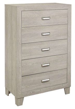 Homelegance Furniture Quinby 5 Drawer Chest in Light Brown 1525-9 Half Price Furniture