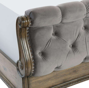 Homelegance Furniture Rachelle Queen Sleigh Bed in Weathered Pecan 1693-1* Half Price Furniture