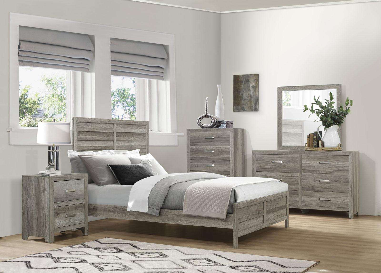 Homelegance Furniture Mandan 6 Drawer Dresser in Weathered Gray 1910GY-5 - Half Price Furniture