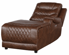 Homelegance Furniture Putnam Power Right Side Reclining Chaise with USB Port in Brown 9405BR-RCPW - Chaise - Half Price Furniture