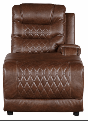 Homelegance Furniture Putnam Power Right Side Reclining Chaise with USB Port in Brown 9405BR-RCPW - Chaise - Half Price Furniture