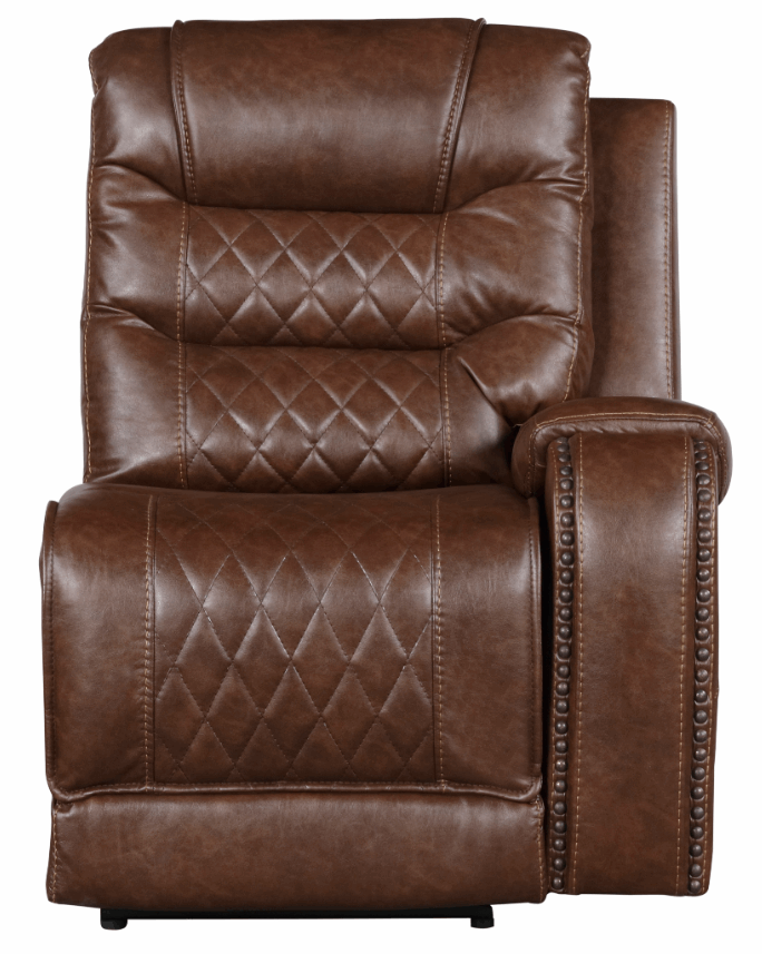 Homelegance Furniture Putnam Power Right Side Reclining Chair with USB Port in Brown 9405BR-RRPW - Chair - Half Price Furniture