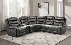 Homelegance Furniture Putnam Corner Seat in Gray 9405GY-CR - Wedge - Half Price Furniture