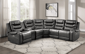 Homelegance Furniture Putnam Console with Receptacles and USB Port in Gray 9405GY-CN - Console - Half Price Furniture