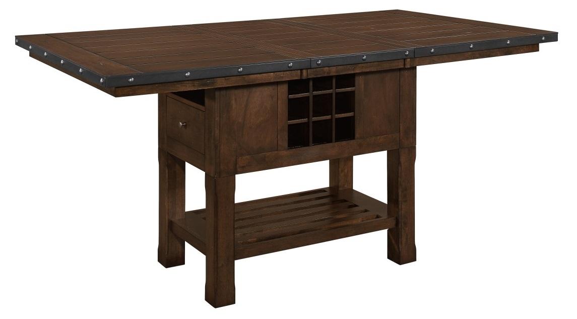 Homelegance Schleiger Counter Height Dining Table in Dark Brown 5400-36XL*  Las Vegas Furniture Stores