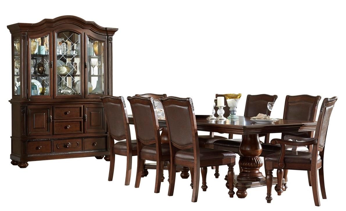 Homelegance Lordsburg Buffet and Hutch in Brown Cherry 5473-50* - Las Vegas Furniture Stores