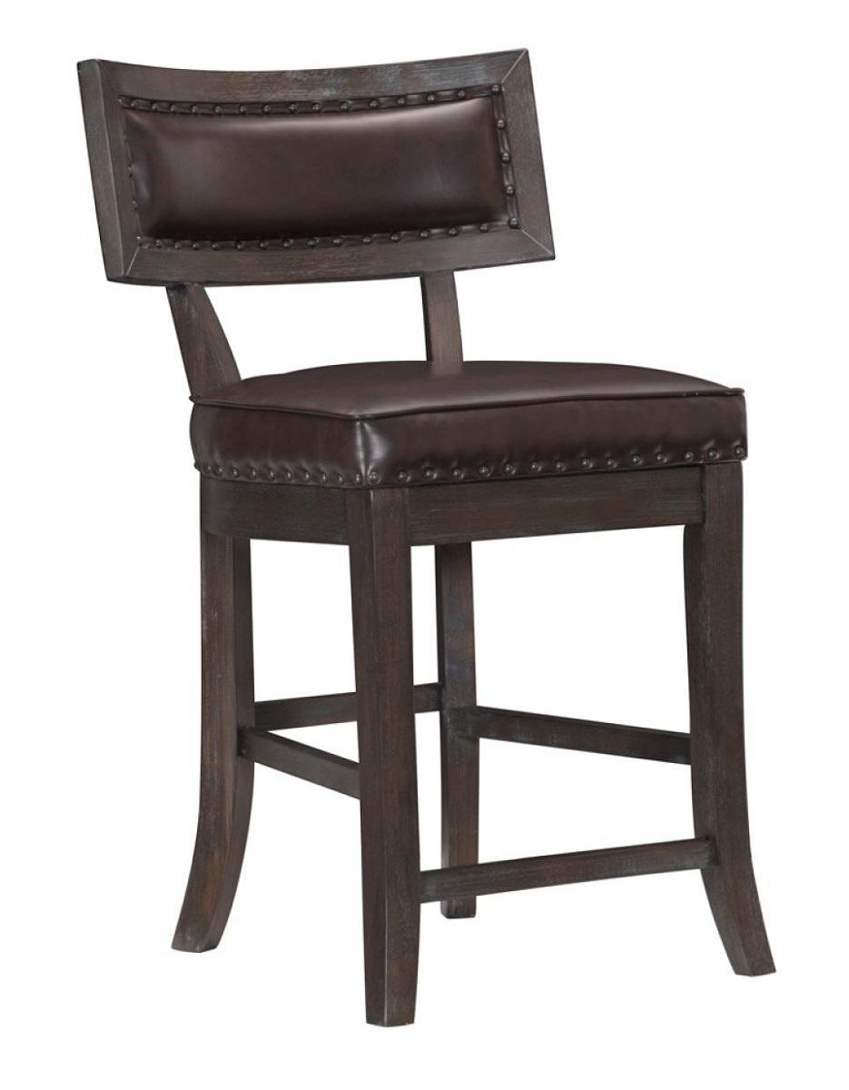 Homelegance Oxton Counter Hight Chair in Dark Cherry (Set of 2) - Las Vegas Furniture Stores