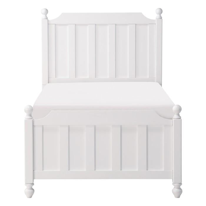 Homelegance Wellsummer Twin Panel Bed in White 1803WT-1*  Las Vegas Furniture Stores