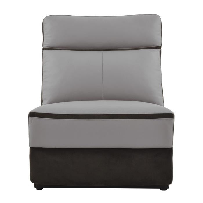 Homelegance Furniture Laertes Power Armless Reclining Chair in Taupe Gray 8318-ARPW Half Price Furniture