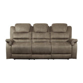 Homelegance Furniture Shola Double Reclining Loveseat in Chocolate Half Price Furniture