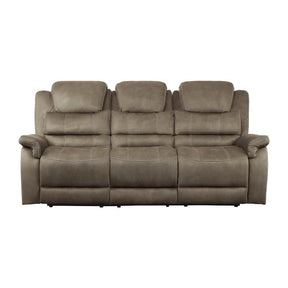Homelegance Furniture Shola Double Reclining Loveseat in Chocolate Half Price Furniture