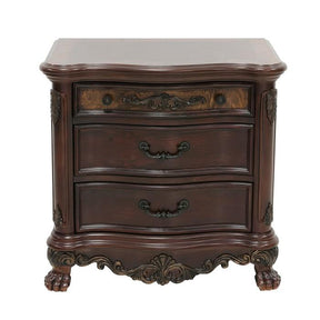 Homelegance Deryn Park 3 Drawer Nightstand in Cherry 2243-4 Half Price Furniture
