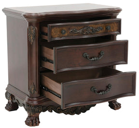 Homelegance Deryn Park 3 Drawer Nightstand in Cherry 2243-4 - Nightstand - Half Price Furniture