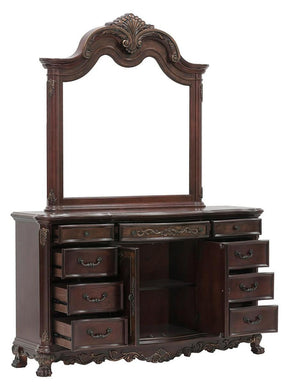Homelegance Deryn Park Mirror in Cherry 2243-6 - Mirror - Half Price Furniture