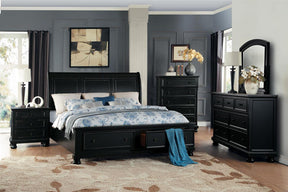 Homelegance Laurelin 5 Drawer Chest in Black 1714BK-9 - Chest - Half Price Furniture
