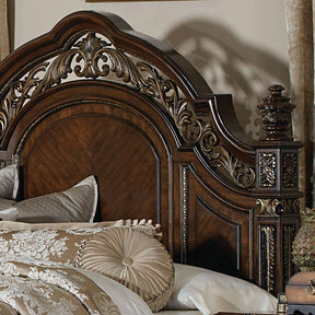 Homelegance Catalonia Queen Poster Bed in Cherry 1824-1 - Bed - Half Price Furniture
