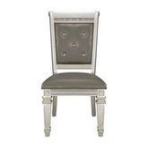 Homelegance Bevelle Side Chair in Silver (Set of 2) 1958S Half Price Furniture