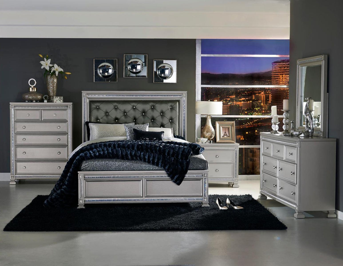 Homelegance Bevelle 5 Drawer Chest in Silver 1958-9 - Chest - Half Price Furniture